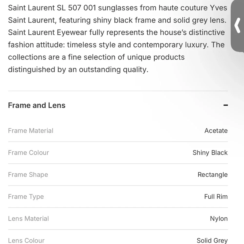 Saint Laurent Black Sunglasses SL 507 - Picture 4 of 11
